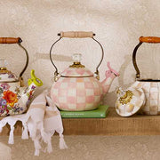 MacKenzie-Childs Unclassified Rosy Check Whistling Tea Kettle