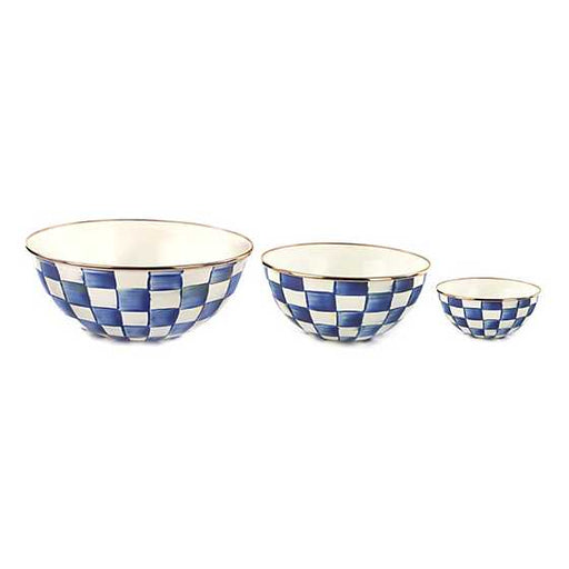 MacKenzie-Childs Unclassified Royal Check Mixing Bowls, Set of 3