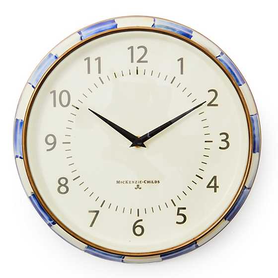 MacKenzie-Childs Unclassified Royal Check School Wall Clock