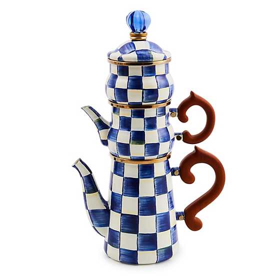 MacKenzie-Childs Unclassified Royal Check Stackable Coffee Set