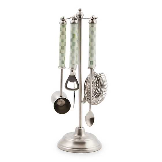 MacKenzie-Childs Unclassified Sterling Check 3260 Bar Tool Set