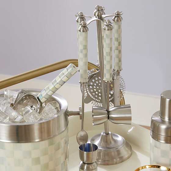 MacKenzie-Childs Unclassified Sterling Check 3260 Bar Tool Set