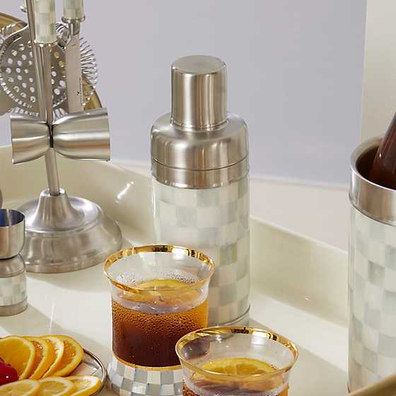 MacKenzie-Childs Unclassified Sterling Check 3260 Cocktail Shaker
