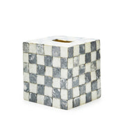 MacKenzie-Childs Unclassified Sterling Check Capiz Boutique Tissue Box Cover