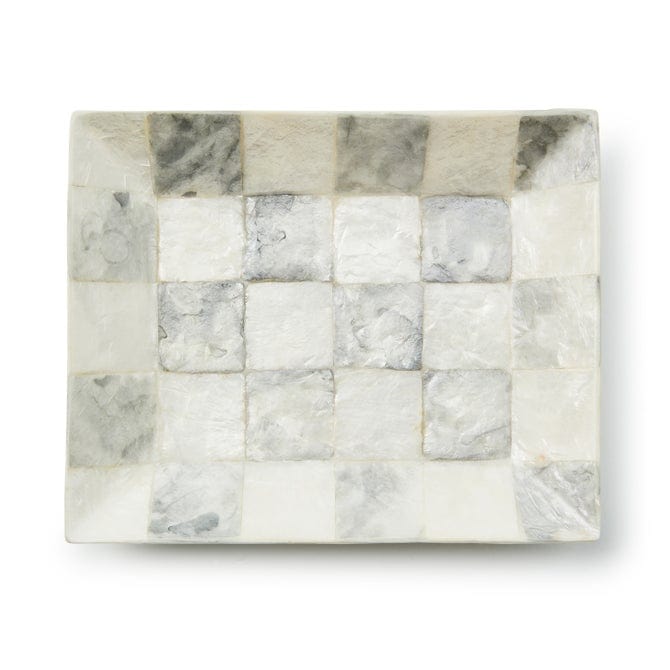 MacKenzie-Childs Unclassified Sterling Check Capiz Soap Dish