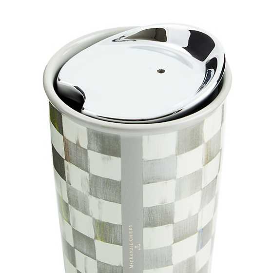 MacKenzie-Childs Unclassified Sterling Check Ceramic Travel Cup
