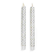 MacKenzie-Childs Unclassified Sterling Check Flicker Dinner Candles, Set of 2