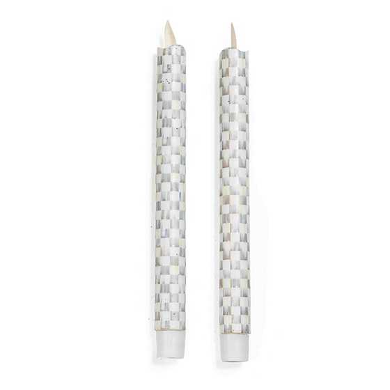MacKenzie-Childs Unclassified Sterling Check Flicker Dinner Candles, Set of 2