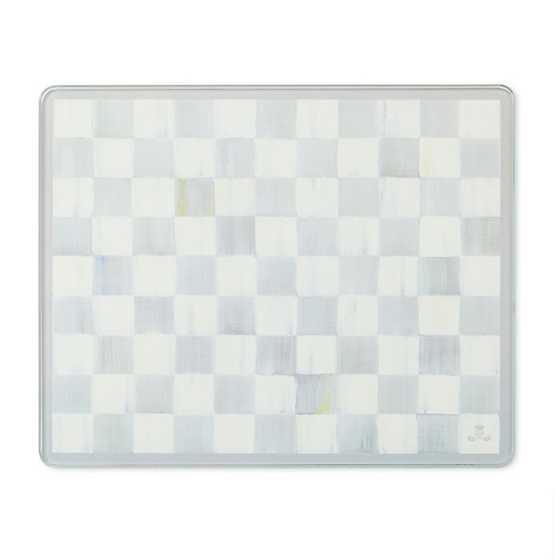 MacKenzie-Childs Unclassified Sterling Check Glass Cutting Board, Set of 2