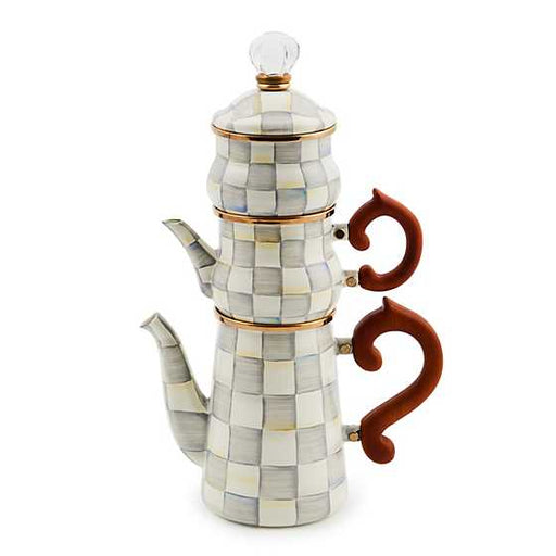 MacKenzie-Childs Unclassified Sterling Check Stackable Coffee Set