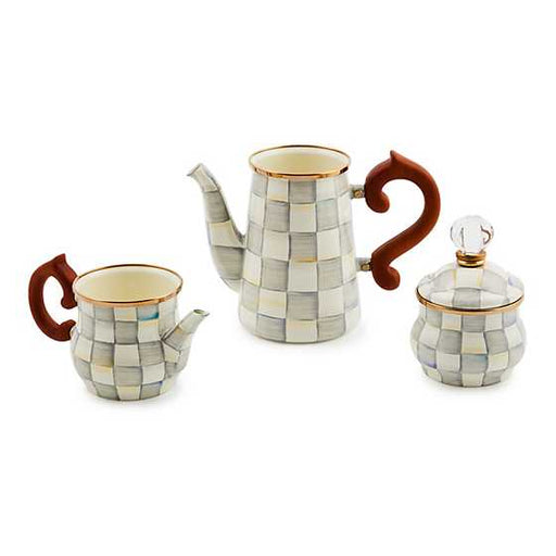 MacKenzie-Childs Unclassified Sterling Check Stackable Coffee Set