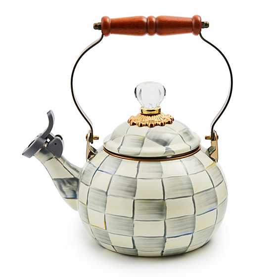MacKenzie-Childs Unclassified Sterling Check Whistling Tea Kettle