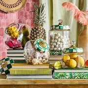 MacKenzie-Childs Unclassified Sweets Jar with Emerald Check Lid