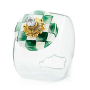 MacKenzie-Childs Unclassified Sweets Jar with Emerald Check Lid