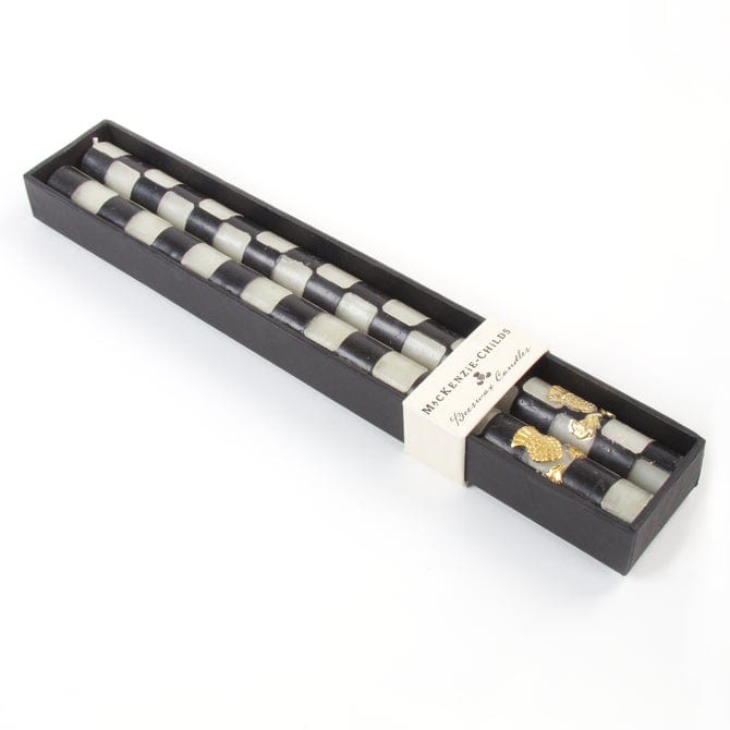 MacKenzie-Childs Unclassified Taper beeswax candle - Black/Cream Check