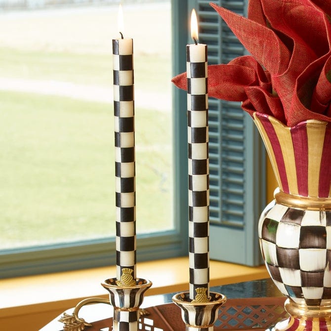 MacKenzie-Childs Unclassified Taper beeswax candle - Black/Cream Check