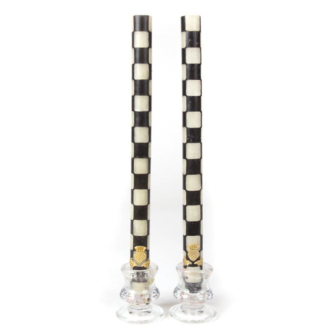 MacKenzie-Childs Unclassified Taper beeswax candle - Black/Cream Check