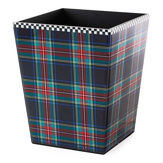 MacKenzie-Childs Unclassified Tartan Black Waste Bin