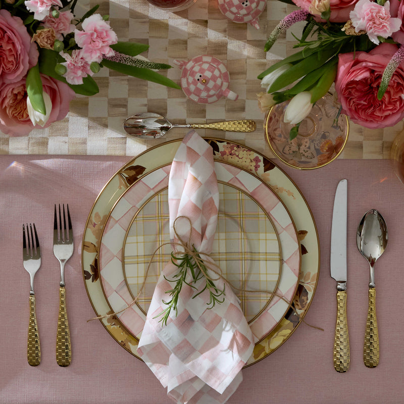 MacKenzie-Childs Unclassified Tartan Latte Salad Plate