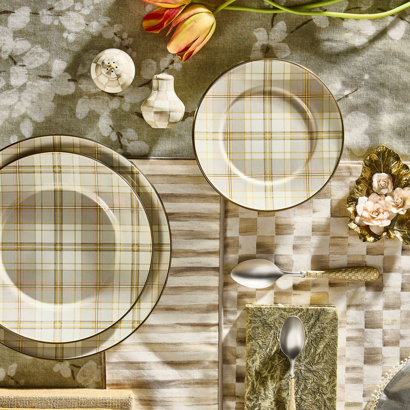 MacKenzie-Childs Unclassified Tartan Latte Salad Plate