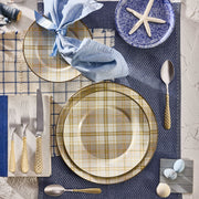 MacKenzie-Childs Unclassified Tartan Latte Salad Plate