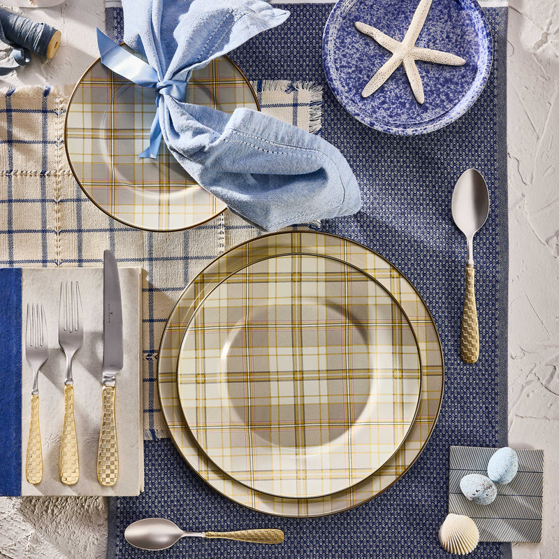 MacKenzie-Childs Unclassified Tartan Latte Salad Plate