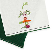 MacKenzie-Childs Unclassified Vegetable Embroidered Dish Towels, Set of 2