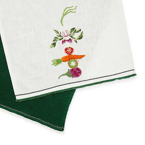 MacKenzie-Childs Unclassified Vegetable Embroidered Dish Towels, Set of 2