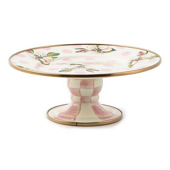 MacKenzie-Childs Unclassified Wildflowers Pink Mini Pedestal Platter