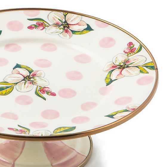 MacKenzie-Childs Unclassified Wildflowers Pink Mini Pedestal Platter