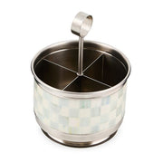 MacKenzie-Childs Utensil Holder Mackenzie-Childs Sterling Check Supper Club Flatware Caddy