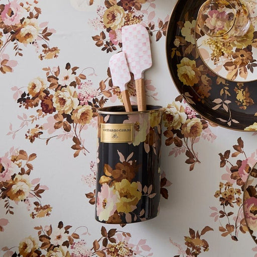 MacKenzie-Childs Utensil Holder Mackenzie-Childs Wild Rose Brown Utensil Holder