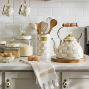 MacKenzie-Childs Utensil Holder Mocha Check Utensil Holder