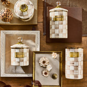 MacKenzie-Childs Utensil Holder Mocha Check Utensil Holder