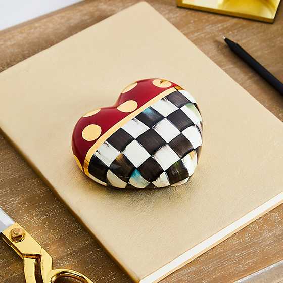 MacKenzie-Childs Valentine's Day Dotty Heart Ceramic Decor