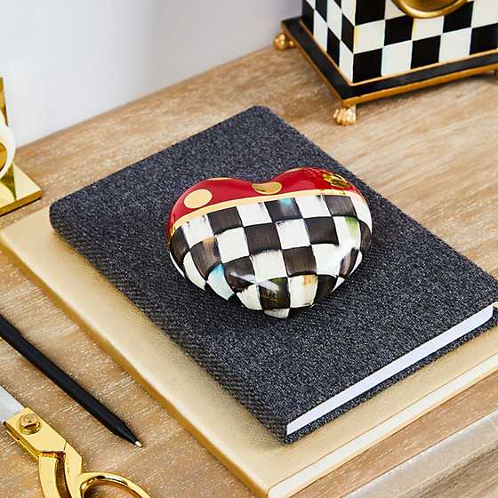 MacKenzie-Childs Valentine's Day Dotty Heart Ceramic Decor