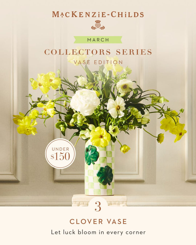 MacKenzie-Childs Vase Collectors Series: Vase Edition - Clover Vase