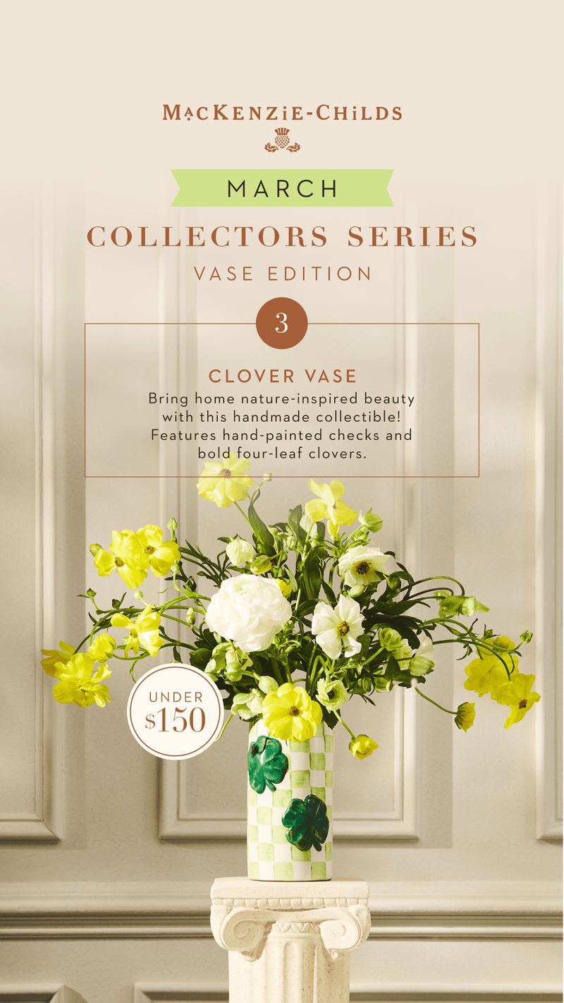 MacKenzie-Childs Vase Collectors Series: Vase Edition - Clover Vase
