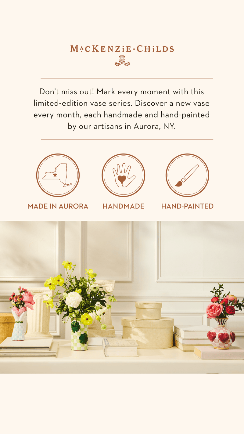 MacKenzie-Childs Vase Collectors Series: Vase Edition - Clover Vase