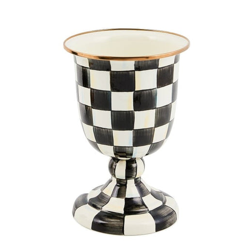 MacKenzie-Childs Vase Courtly Check Pedestal Vase