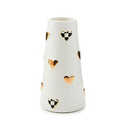 MacKenzie-Childs Vase Courtly Check Short Heart Vase