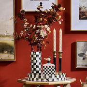 MacKenzie-Childs Vase MacKenzie-Childs Courtly Check Capiz Vase