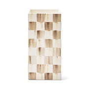 MacKenzie-Childs Vase MacKenzie-Childs Mocha Check Pillar Vase