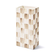 MacKenzie-Childs Vase MacKenzie-Childs Mocha Check Pillar Vase