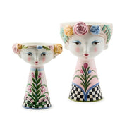 MacKenzie-Childs Vase Rosy Meadow Tall Lady Vase