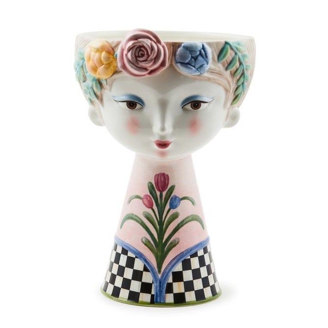 MacKenzie-Childs Vase Rosy Meadow Tall Lady Vase