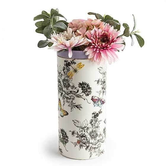 MacKenzie-Childs Vases Butterfly Toile Tall Vase