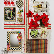 MacKenzie-Childs Vases courtly check enamel vase - green bow