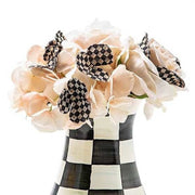 MacKenzie-Childs Vases Mackenzie-Childs Courtly Check Tall Vase & Bouquet Set