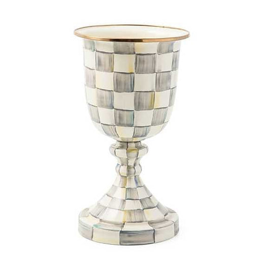 MacKenzie-Childs Vases Sterling Check Pedestal Vase